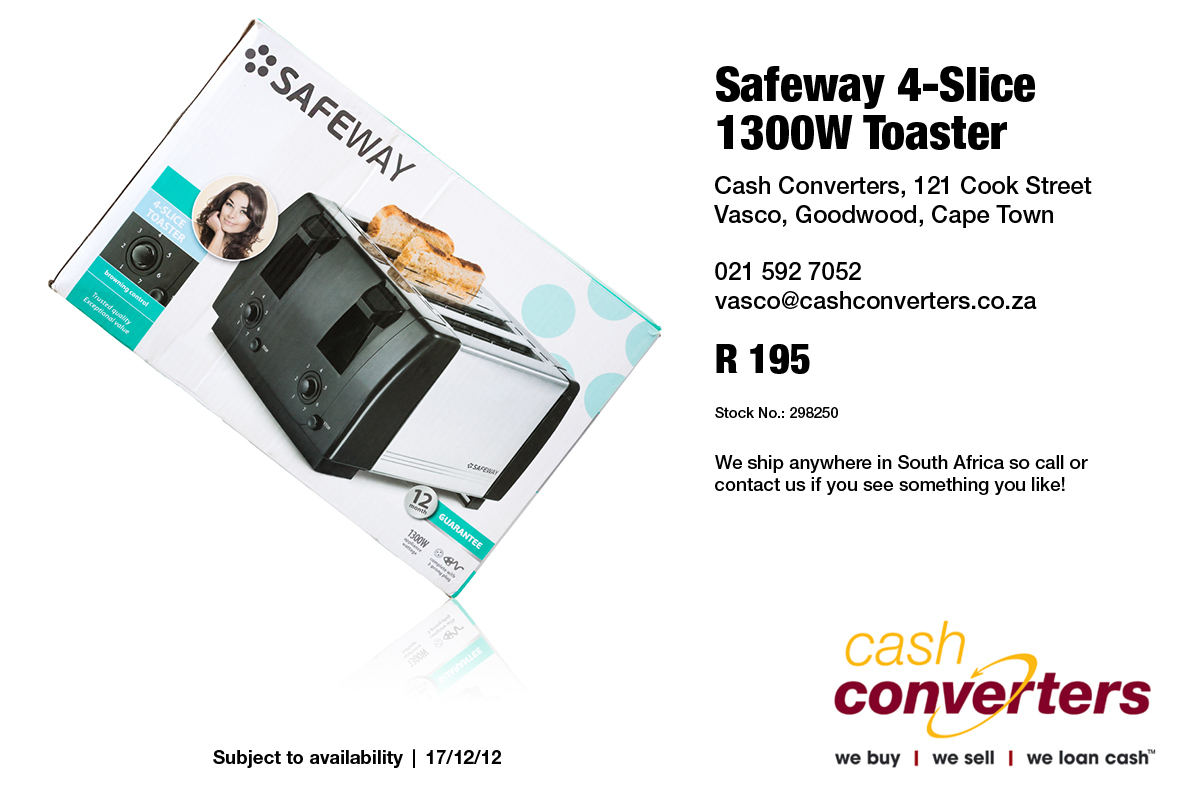 Safeway 4-Slice 1300W Toaster