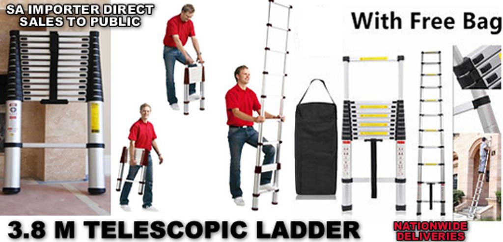 TELESCOPIC LADDERS 3.8M WITH BAG